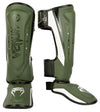 Venum Elite Evo Shinguards - Khaki/Silver