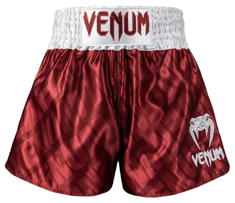 Venum x Contender XT Muay Thai Shorts – Cherry Red/White