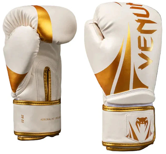 Venum Challenger 2.5 Boxing Gloves – White/Gold