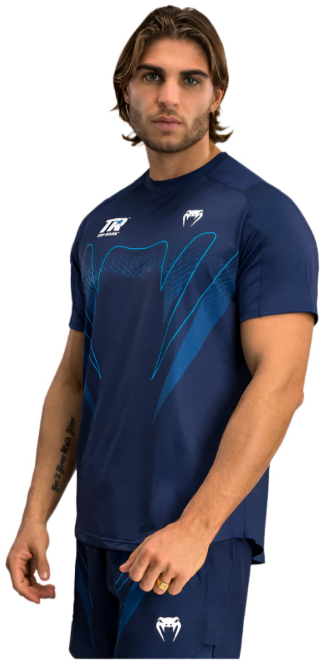 Venum X Top Rank Original Men's Dry Tech Shirt - Navy Blue