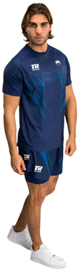 Venum X Top Rank Original Men's Dry Tech Shirt - Navy Blue