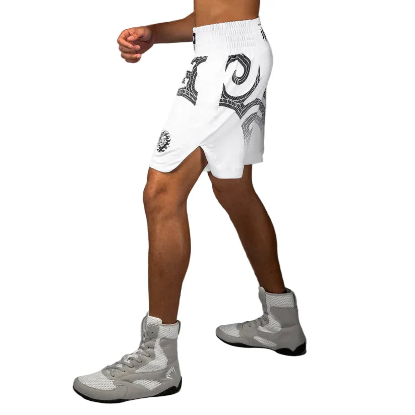 Venum x Mike Tyson Tiger Boxing Shorts - Optical White/Deep Black