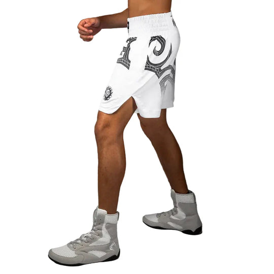Venum x Mike Tyson Tiger Boxing Shorts - Optical White/Deep Black