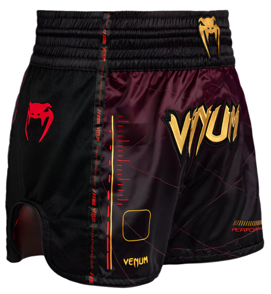 Venum Tactical XT Muay Thai Shorts - Black/Burgundy/Gold