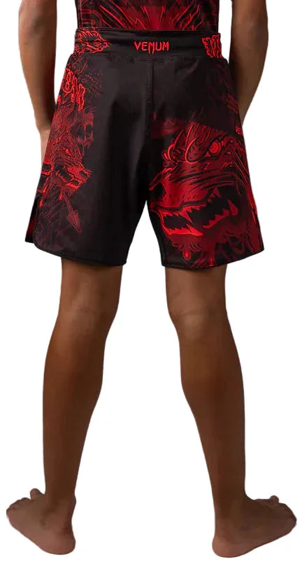Venum Wolf Atak Kids Fightshorts - Black/Red