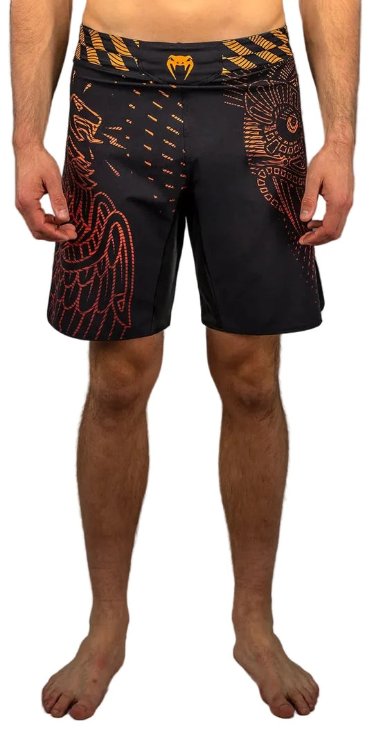 Venum Quetzal Fury Fightshorts - Black/Fury Red/ Tangerine