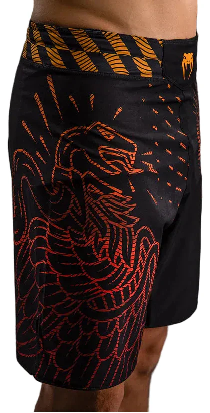 Venum Quetzal Fury Fightshorts - Black/Fury Red/ Tangerine
