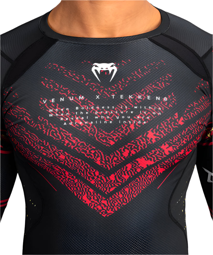 Venum X TEKKEN 8 - Marshall Law Rashguard - Black/Red/Gold