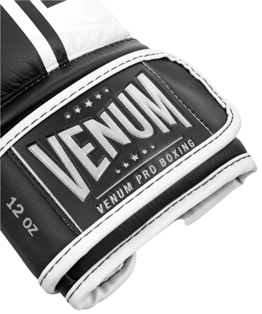 Venum Shield Pro Boxing Gloves Velcro - Black/White