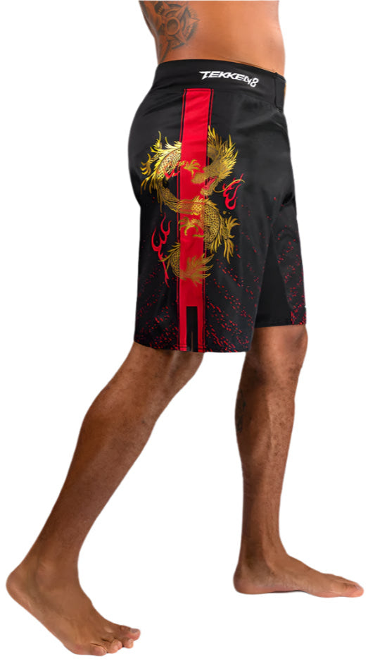 Venum X TEKKEN 8 - Marshall Law Fight Shorts - Black/Red/Gold