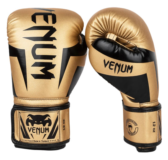 Venum Elite Boxing Gloves - Gold/Black
