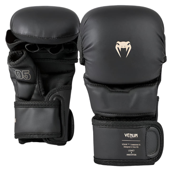 Venum Impact Evo Sparring MMA Gloves - Black