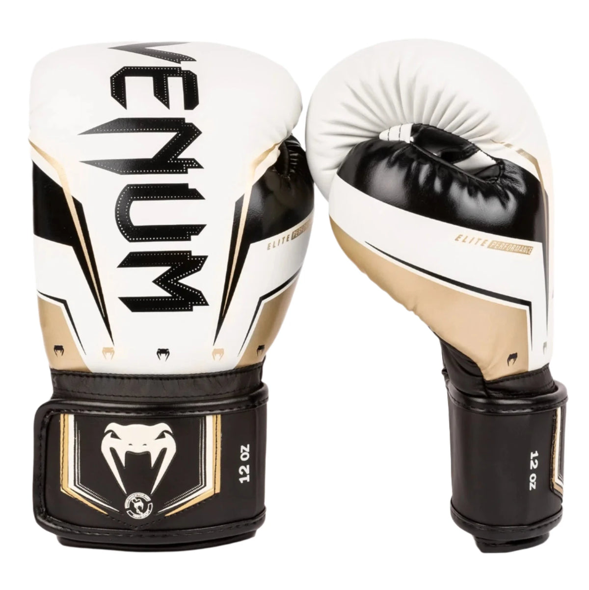 Venum Elite Evo Boxing Gloves - White/Gold