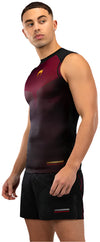 Venum Tactical XT Sleeveless Rashguard - Black/Burgundy/Gold