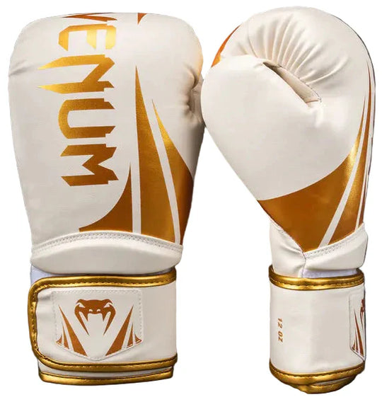 Venum Challenger 2.5 Boxing Gloves – White/Gold