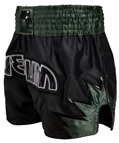 Venum Inferno Muay Thai Shorts - Deep Black/Khaki