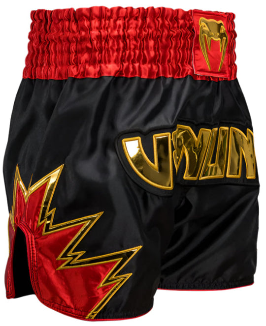 Venum Inferno Muay Thai Shorts - Black/Gold/Red