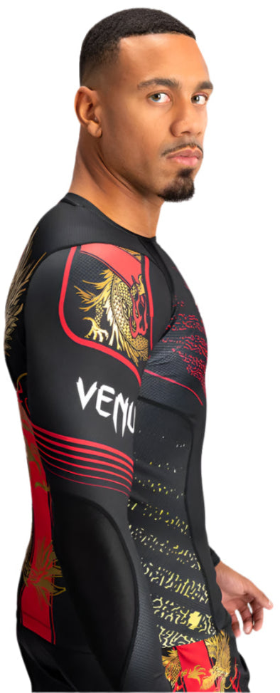 Venum X TEKKEN 8 - Marshall Law Rashguard - Black/Red/Gold