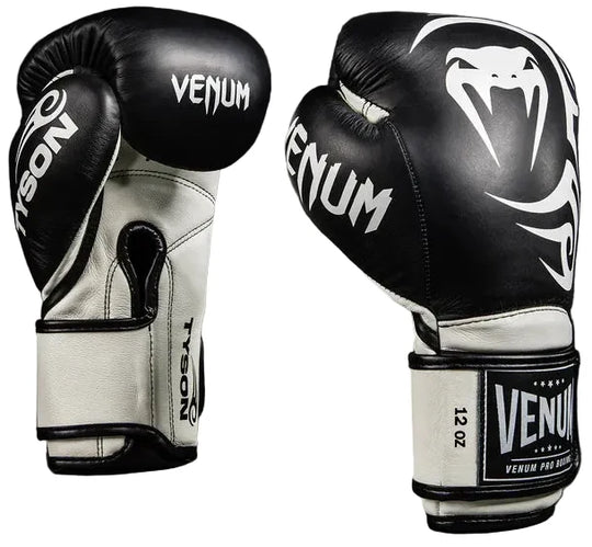 Venum Giant 2.0 Mike Tyson Pro Boxing Gloves - Deep Black/Optical White