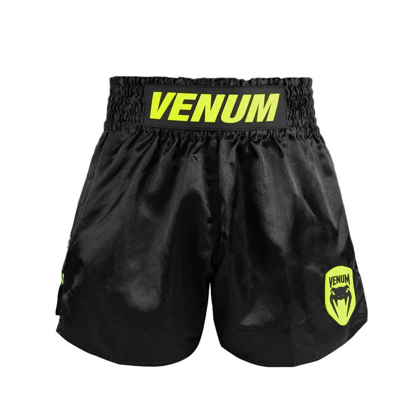 Venum Classic Evo Muay Thai Shorts - Black/ Neon Yellow