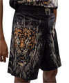 Venum Tiger Kids Fight Shorts - Black/Neon Orange