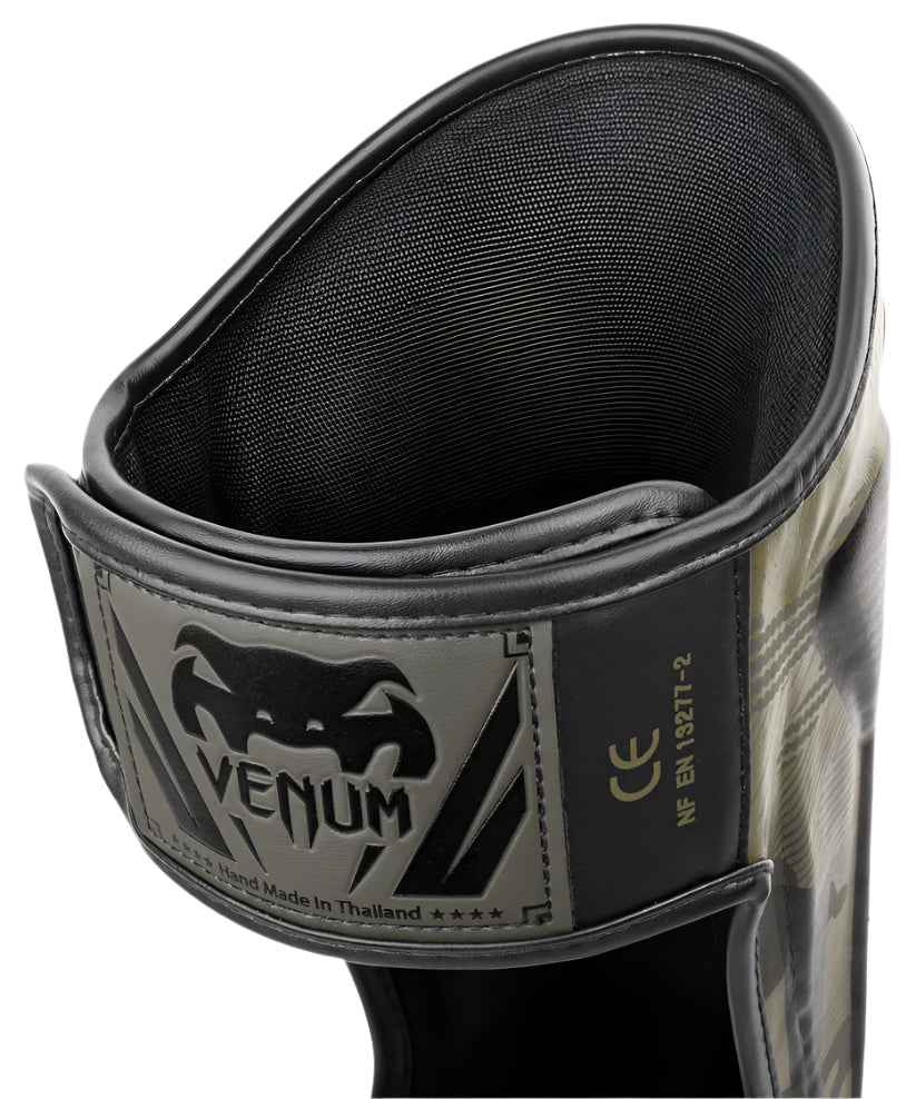 Venum Elite Shin Guards - Khaki Camo