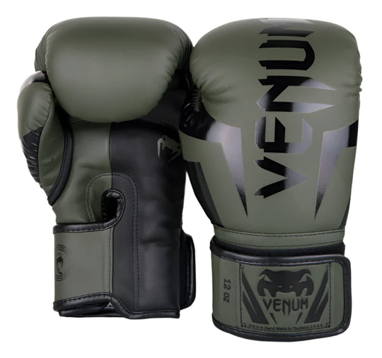 Venum Elite Boxing Gloves - Khaki/Black