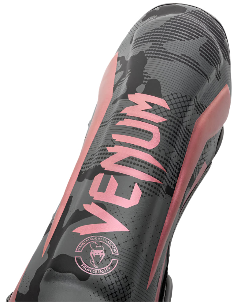 Venum Elite Shin Guards - Black/Pink Gold