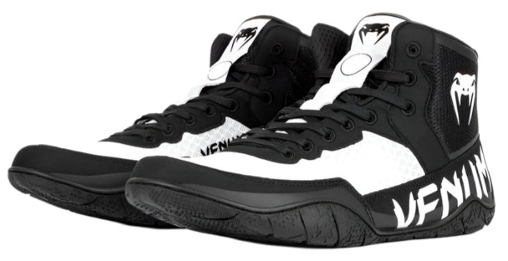 Venum Elite Wrestling Shoes - Black/White