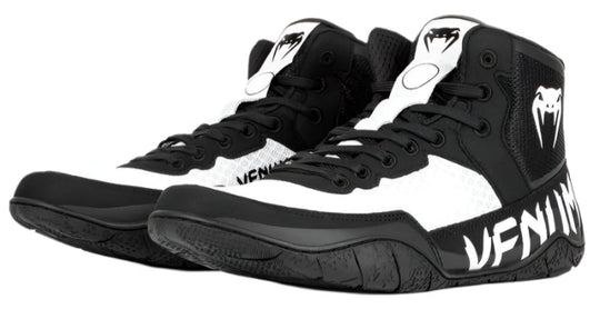 Venum Elite Wrestling Shoes - Black/White