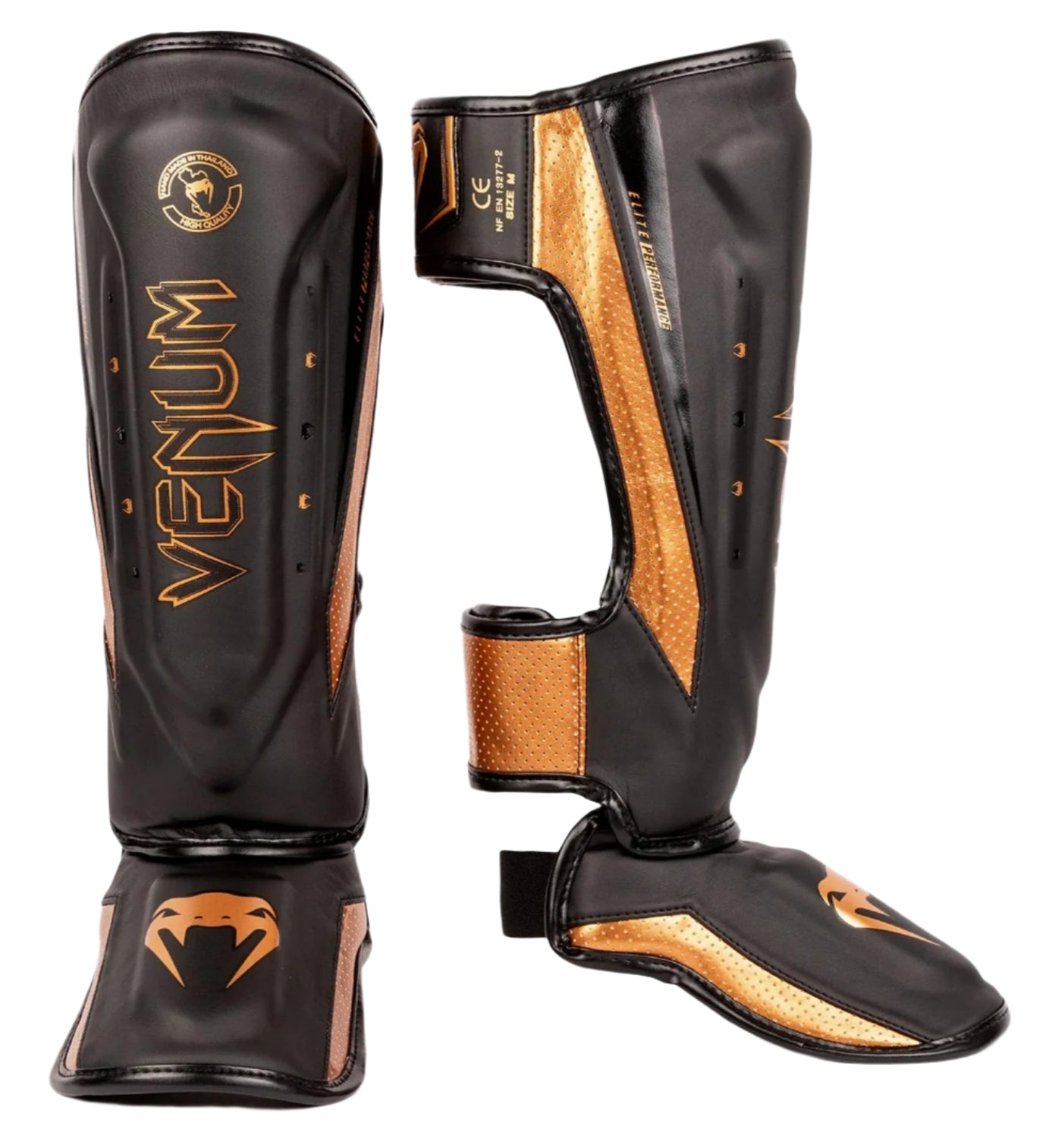 Venum Elite Evo Shinguards - Black/Bronze