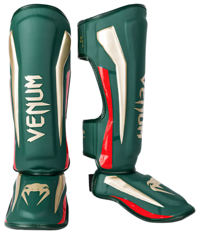 Venum Elite Shin Guards - Special Edition - Green