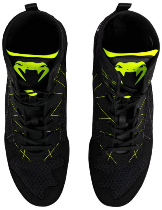 Venum Training Camp 4.0 Boxing Shoes - Black/Neon Green