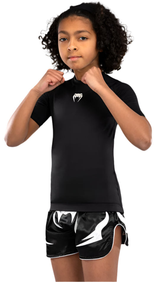 Venum Contender Kids Rashguards Short Sleeves - Black