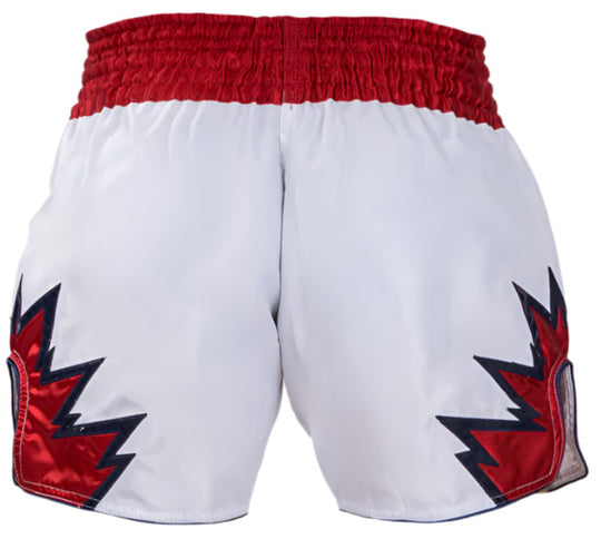 Venum Inferno Muay Thai Shorts - White/Red