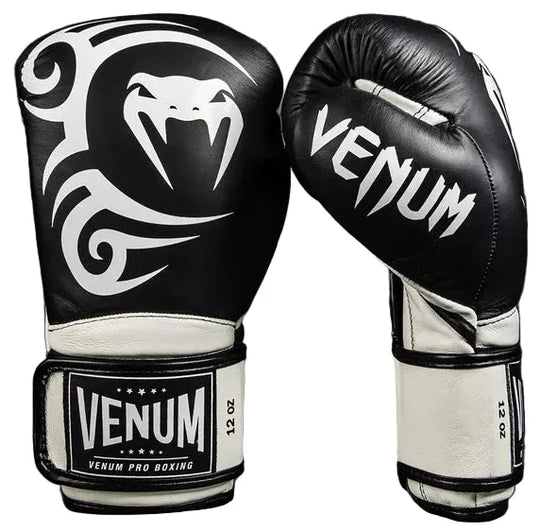 Venum Giant 2.0 Mike Tyson Pro Boxing Gloves - Deep Black/Optical White
