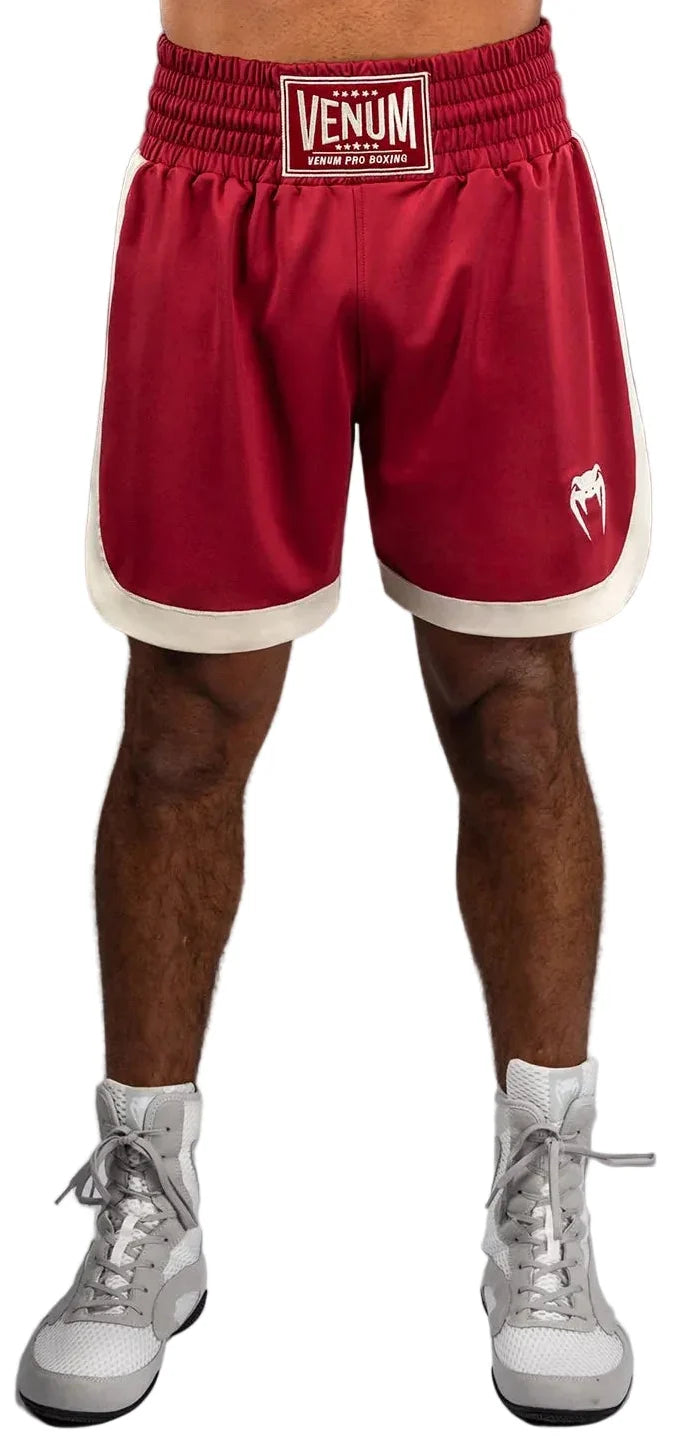 Venum Classic Boxing Shorts – Ruby Red/Ivory