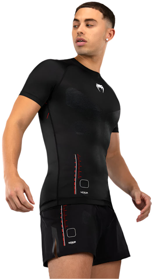 Venum Tactical XT Short Sleeve Rashguard - Black/Fire Red