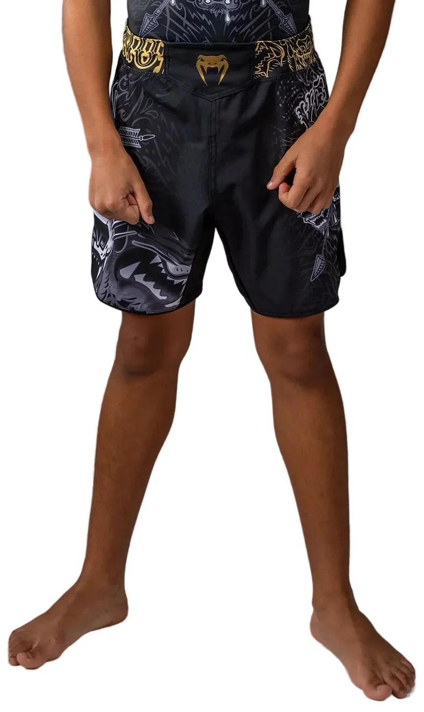 Venum Wolf Atak Kids Fightshorts - Black/Grey