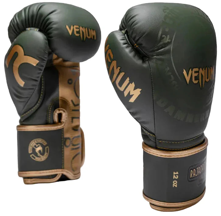 Venum X Rajadamnern Boxing Gloves - Military Green