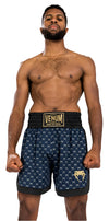 Venum Monogram Boxing Short - Black/Navy Blue