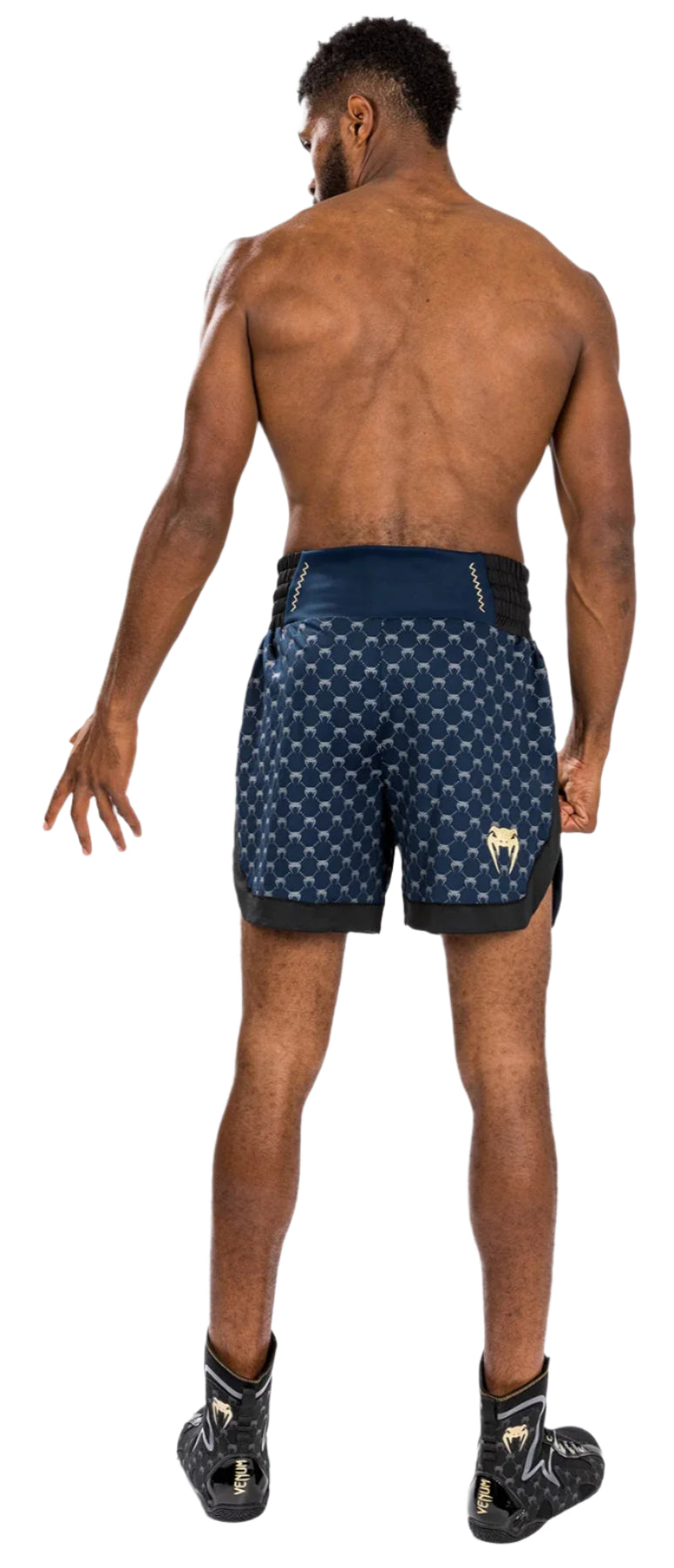 Venum Monogram Boxing Short - Black/Navy Blue