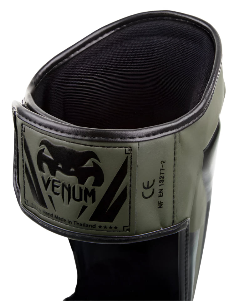 Venum Elite Standup Shin Guards - Khaki/Black