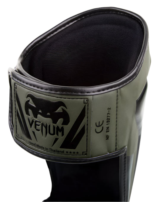 Venum Elite Standup Shin Guards - Khaki/Black