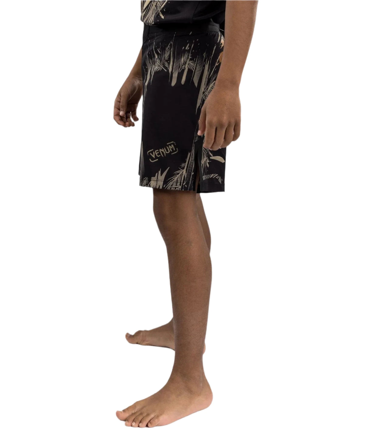 Venum Tiger Kids Fight Shorts - Black/Neon Orange