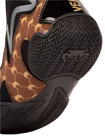 Venum Elite Evo Monogram Boxing Shoes – Black/Brown