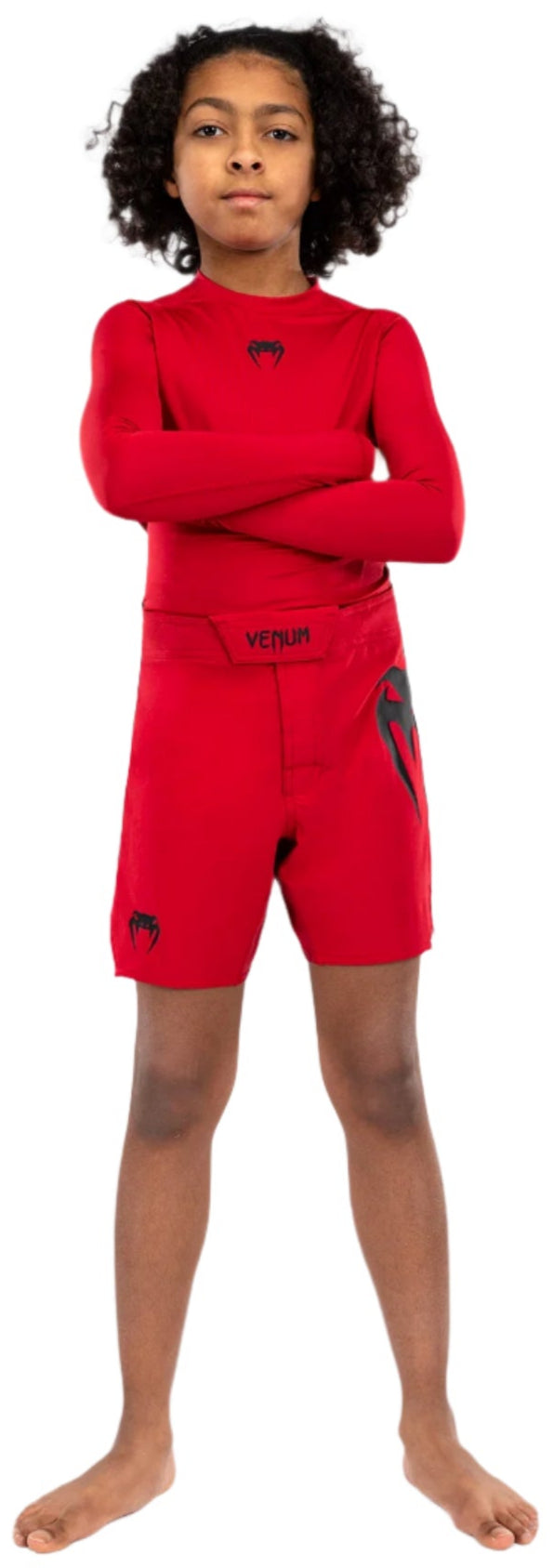 Venum Light Kids Fight Shorts - Cherry Red