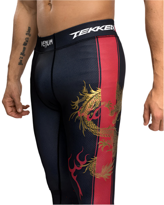 Venum X TEKKEN 8 - Marshall Law Spats - Black/Red/Gold