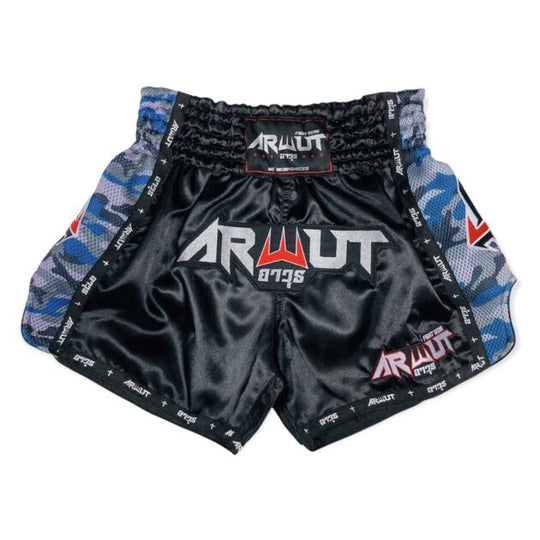 Arwut Camo Edition Muay Thai Shorts - Black/Blue