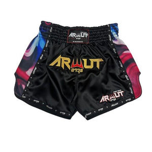 Arwut Illusion Muay Thai Shorts - Black/Red